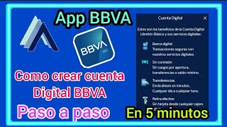 CUENTA DIGITAL BBVA COMO CREARLA PASO A PASO 2023 [upl. by Ciccia]