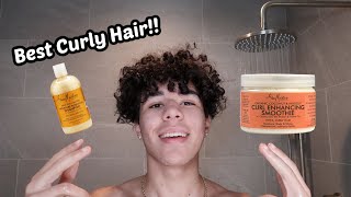 MY CURLY HAIR ROUTINE [upl. by Nivlek368]