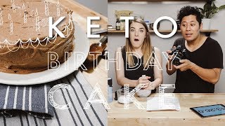 Making a Keto Chocolate Birthday Cake [upl. by Elsilrac253]