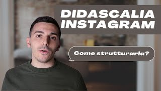 COME SCRIVERE LA DIDASCALIA INSTAGRAM [upl. by Naujad]