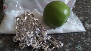 Como LIMPIAR Prendas De PLATA con Bicarbonato de SODIO y LIMON TOTALMENTE FACIL  RAPIDO Y EN CASA [upl. by Euqinor659]