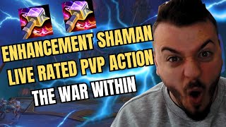 🔴ENHANCEMENT SHAMAN PVP SEASON START in THE WAR WITHIN [upl. by Surtemed]