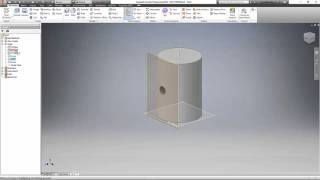 Autodesk Inventor Place Hole On Cylindrical Face [upl. by Onfre39]