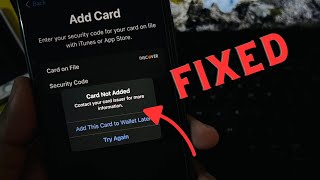 Card Not Added Contact Your Card Issuer For More Information Fixed Apple ID Error [upl. by Milstone]