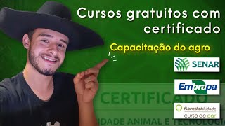 Cursos online gratuitos com certificados  SENAR EMBRAPA e CURSO DE CAR [upl. by Oiredised]