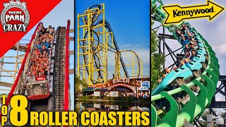 Top 8 BEST Kennywood Roller Coasters [upl. by Pirnot]