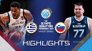 Giannis wins the battle against Luka as Greece 🇬🇷 move on  Highlights  FIBA OQT 2024 Greece [upl. by Deedahs178]