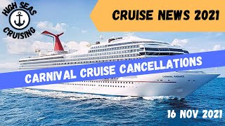 Cruise News 2021  Carnival Cancels Carnival Sunrise Cruises [upl. by Joel]