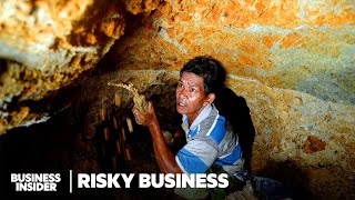 Why Hunting For 20MillionYearOld Petrified Wood Is So Dangerous In Indonesia  Risky Business [upl. by Lexine]