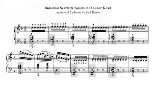 Scarlatti Sonata in D minor K141 with FREE SHEET MUSIC [upl. by Nrojb485]