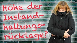 Höhe der Instandhaltungsrücklage beim Kauf ⁉️ JederkannImmobilien [upl. by Arvin]