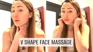 V Shape Face amp Jawline Sculpting Massage [upl. by Nelrsa]