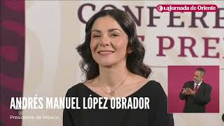 López Obrador anuncia que Liz Vilchis no participará en encuesta de Morena para la capital de Puebla [upl. by Starkey]