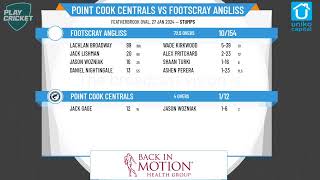 VTCA  Evan Evans Clark Shield Div 4  Rd9  Point Cook Centrals v Footscray Angliss  Day 1 [upl. by Soraya]