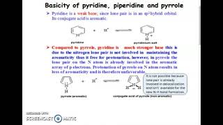 Basicity of Pyridine Pyrrole and Pyrrolidine 1 [upl. by Ahsietal]