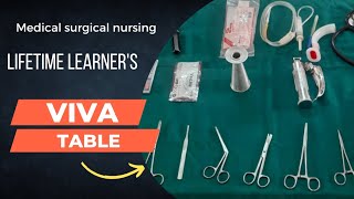 Viva table for medical surgical nursing  MSN Viva table for gnmampbsc students surgical instruments [upl. by Raffin]