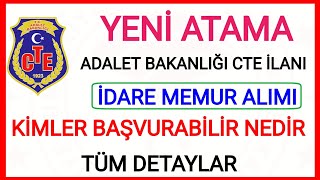 ADALET BAKANLIĞI CTE YENİ MEMUR ALIMI DETAYLARI✅İDARE MEMUR ÖĞRENCİSİ NE İŞ YAPAR MAAŞI EĞİTİM NASIL [upl. by Miarzim]