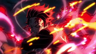 Demon Slayer  Tanjiro vs uppermoon 4 Hinokami Kagura Dragon Sun Halo Head Dance [upl. by Conan]