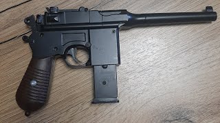 Пистолет пневматический игрушечный AIRSOFT GUN C55 Mauser C96 [upl. by Erimahs993]