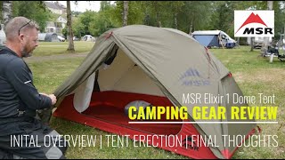 MSR Elixir 1 Dome Tent Review over 10 Nights [upl. by Pressman574]