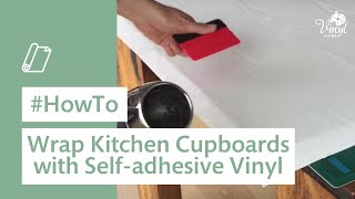 How to wrap kitchen cupboards with self adhesive vinyl [upl. by Ettenhoj]