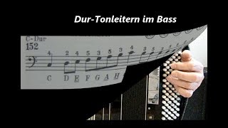 AkkordeonSchule  Folge 12 DurTonleitern im Bass [upl. by Dolorita957]