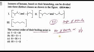 Isomers of hexane based on their branching can be divided into three distinct classes as shown in [upl. by Oknuj]