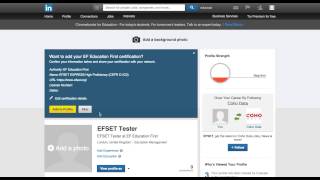 Outdated EFSET Tutorial  How to add your test score to LinkedIn [upl. by Nirehtac]