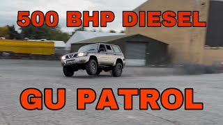 500BHP GU PATROL OM606 DIESEL  4WHEEL BURNOUT SOUNDS SWEET [upl. by Valley]