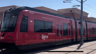 San Diego Trolley S70 4060 departing at Santee [upl. by Fee]