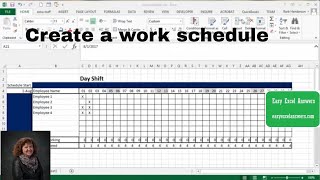 How to create a work schedule in Excel [upl. by Liatrice]