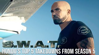 SWAT  Hondos Top 5 Takedowns From Season 5 [upl. by Arikahc969]