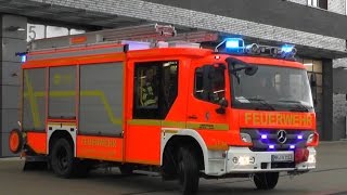 Wohnungsbrand Mülheim NEUES HLF Einsatzfahrten Feuerwehr Polizei und Rettungsdienst [upl. by Hewie312]