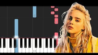 Billie Eilish  Bellyache Piano Tutorial [upl. by Abih]