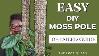 How to Make a SIMPLE Moss Pole  Step by Step For Beginners [upl. by Odlavso379]