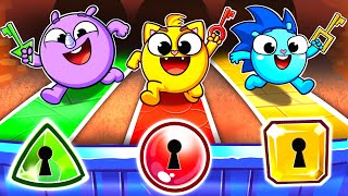 Magic Cube Challenge Song 🟩🟨🟥 Best Kids Songs 😻🐨🐰🦁 And Nursery Rhymes by Baby Zoo [upl. by Neerac]