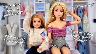 Emily’s Vlog QampA with Emily amp Alex Emily amp Friends Questions  Barbie Doll Videos [upl. by Meredeth]