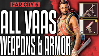 Far Cry 6 ALL VAAS WEAPONS  RPG PISTOL LEGENDARY ARMOR and VEHICLE GUIDE [upl. by Ennailuj]