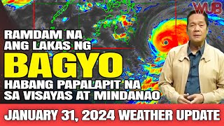 RAMDAM NA ANG LAKAS NG BAGYO HABANG PAPALAPIT SA VISAYAS AT MINDANAO⚠️WEATHER NEWS⚠️JANUARY 31 2024 [upl. by Amathist]