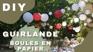 Comment fabriquer une guirlande avec des boules en papier  Etape par étape [upl. by Sucramaj812]