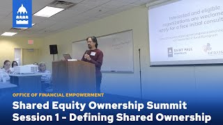 Shared Equity Ownership Summit Session 1 – Defining Shared Ownership [upl. by Geer]