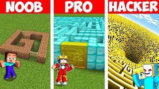 Minecraft NOOB vs PRO vs HACKER RIESEN LABYRINTH BAU CHALLENGE ⛏ [upl. by Placida]