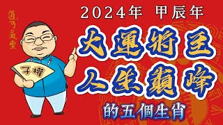 【2024甲辰年】大運將至，將迎來人生巔峰的五個生肖 生肖運勢 2024運勢 生肖龍 生肖牛 生肖兔 生肖鼠 生肖蛇 生肖運程 [upl. by Edholm467]