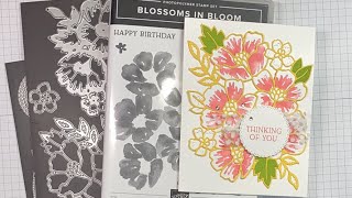 Stampin’ Up Blossoms In Bloom Card Tutorial  Tips For Stamping The Background [upl. by Nospmoht800]