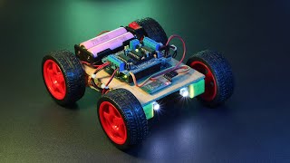 Arduino Bluetooth control car with Front amp Back Lights using Arduino UNO L293D Motor Driver HC05 [upl. by Walther]