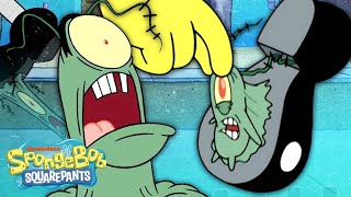 Every Time Plankton Gets STOMPED On Ever 🥾👁 SpongeBob [upl. by Iorgos322]