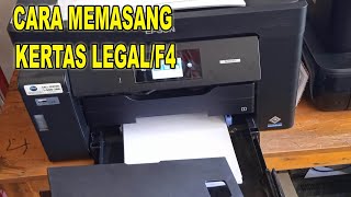 CARA MEMASANG KERTAS LEGAL ATAU F4 DI PRINTER EPSON M15140 [upl. by Yltnerb295]