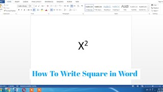 how to Type Square in Word document  Write squared symbol in word easy  Type x square [upl. by Fuller]