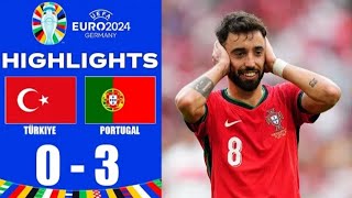 Turchia  Portogallo 03 gol e highlights euro 2024 [upl. by Cora]