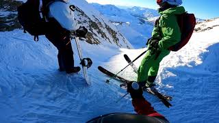 Corvatsch Westface  Ski Freeride Gopro POV [upl. by Airolg]